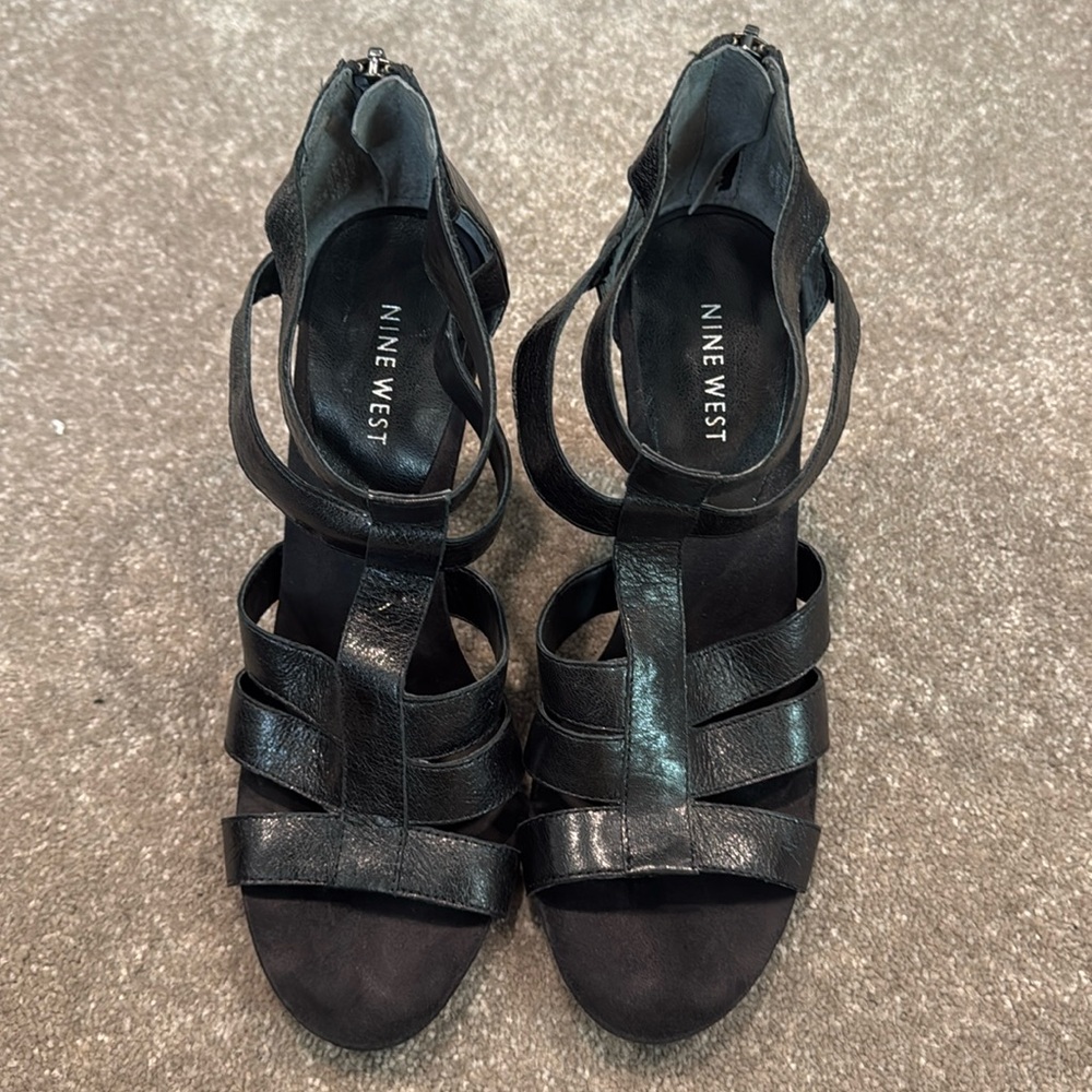 Nine West Black Strappy Sandal